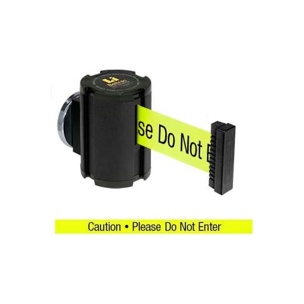 Lavi Industries Lavi Industries Magnetic Retractable Belt Barrier, Black Wrinkle W/13' Neon Yellow "Caution" Belt 50-41300MG/WB/FY/S6 - main